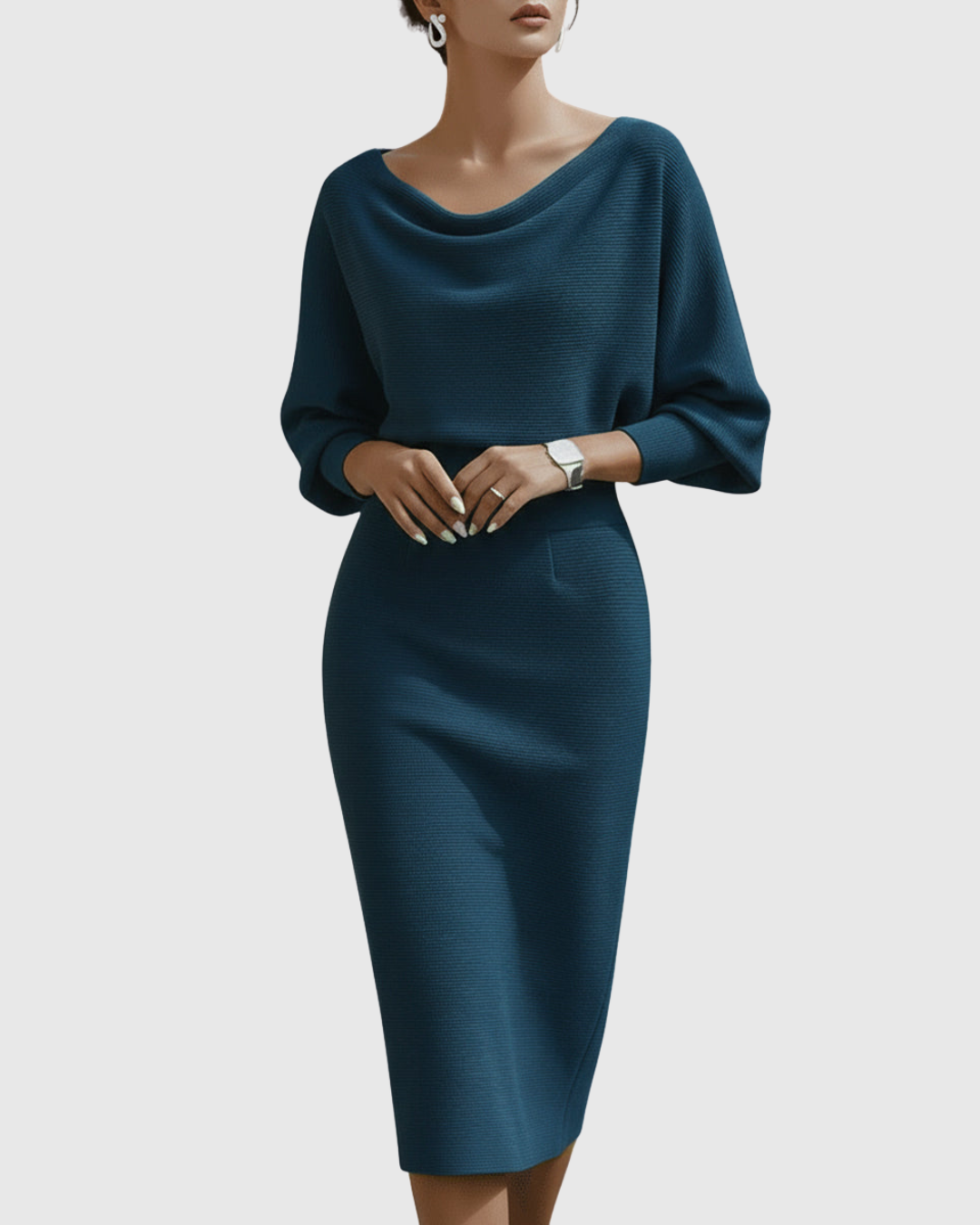 Freya | Women's Summer Draped Midi Dress