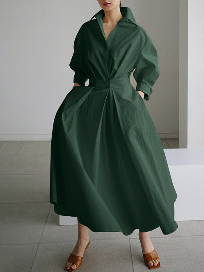 Endora | Women’s Casual Shirt Wrap Maxi Dress