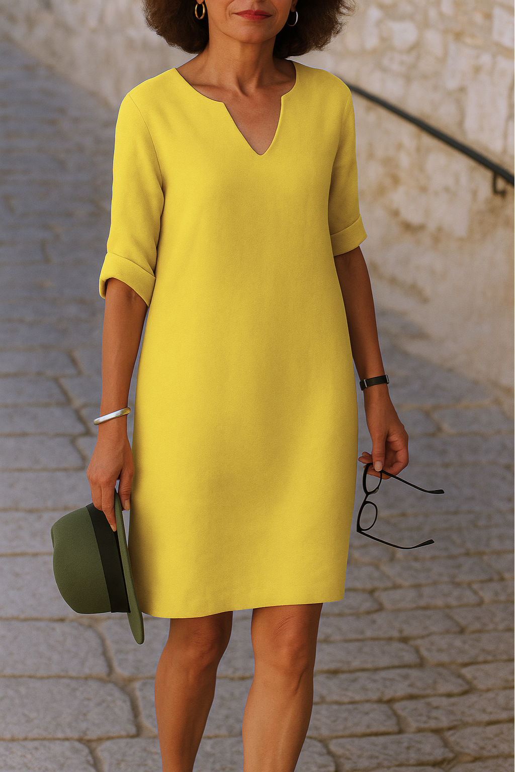 Jenna | Women's Summer V-Neck Midi Dress