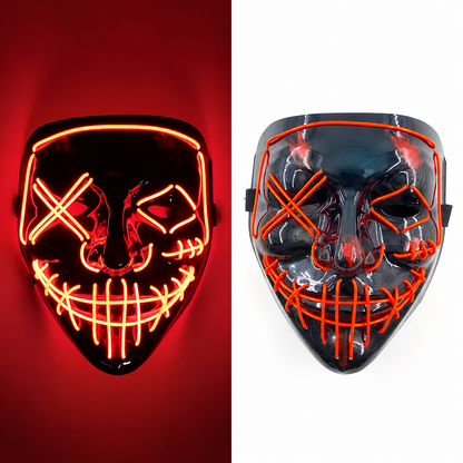 Jacob | Light-Up Halloween LED Purge Mask with Neon Glow