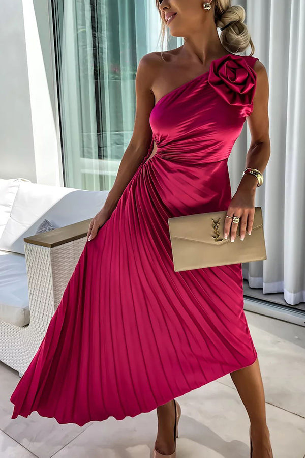 Ella | Women’s Pleated Wedding Guest Midi Dress