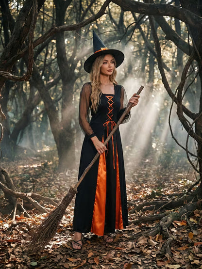 Harriet | Women's Halloween Witch Costume Dress With Hat