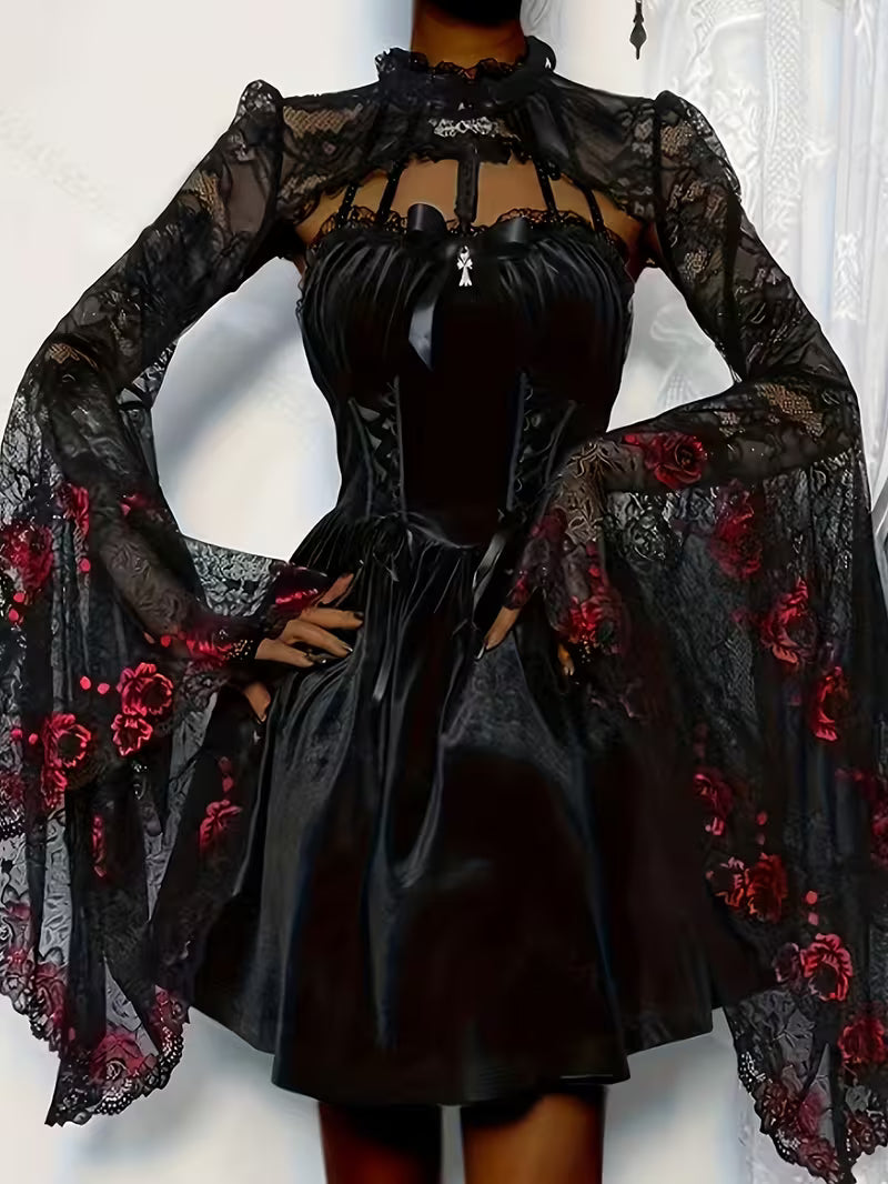 Millie | Women's Black Gothic Halloween Costume Top