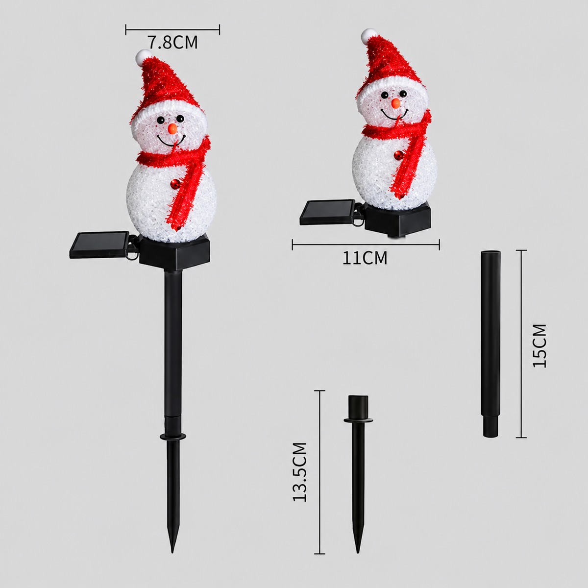 Outdoor Christmas Lights Solar Snowman Stake Lights