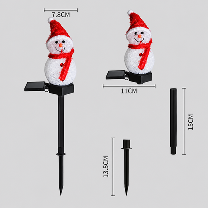 Outdoor Christmas Lights Solar Snowman Stake Lights