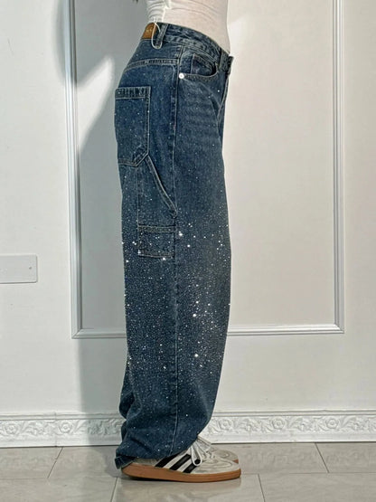 Cordelia | Women's Sparkly Wide Leg Sequin Trousers