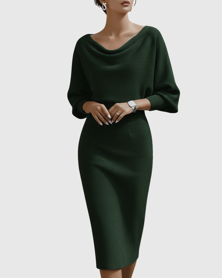 Freya | Women's Summer Draped Midi Dress