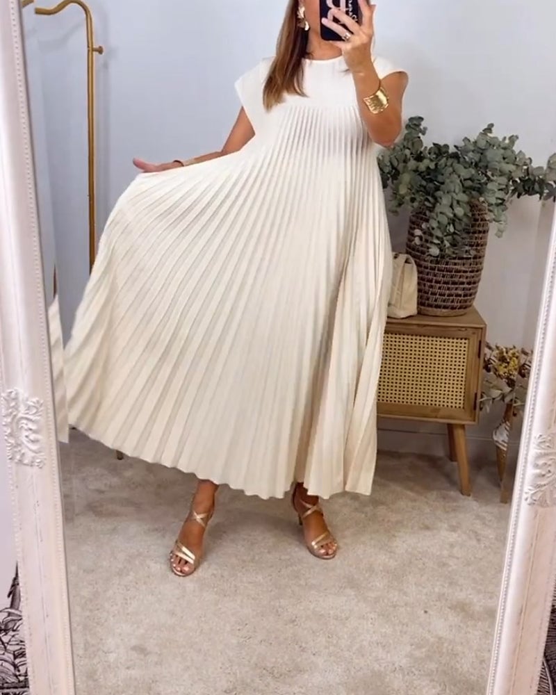 Laurel | Women's Elegant Pleated Maxi Dress