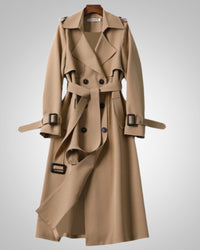 Vera | Women's Classic Checkered Pattern Trenchcoat
