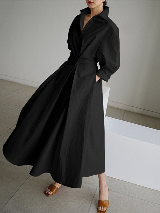 Endora | Women’s Casual Shirt Wrap Maxi Dress