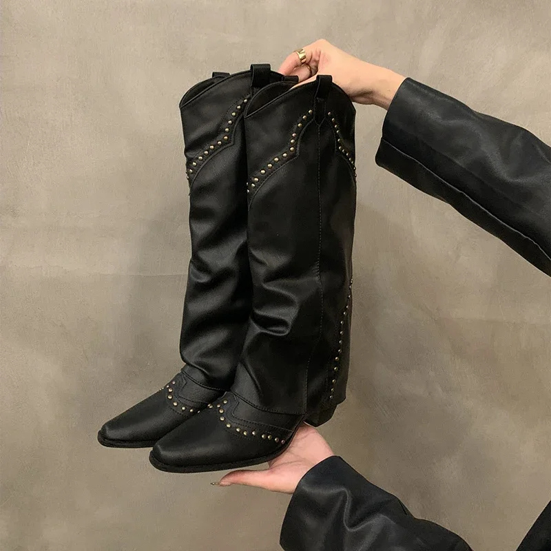 Natalie | Women’s Elegant Studded Cowboy Boots