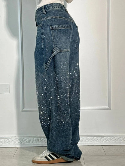 Cordelia | Women's Sparkly Wide Leg Sequin Trousers