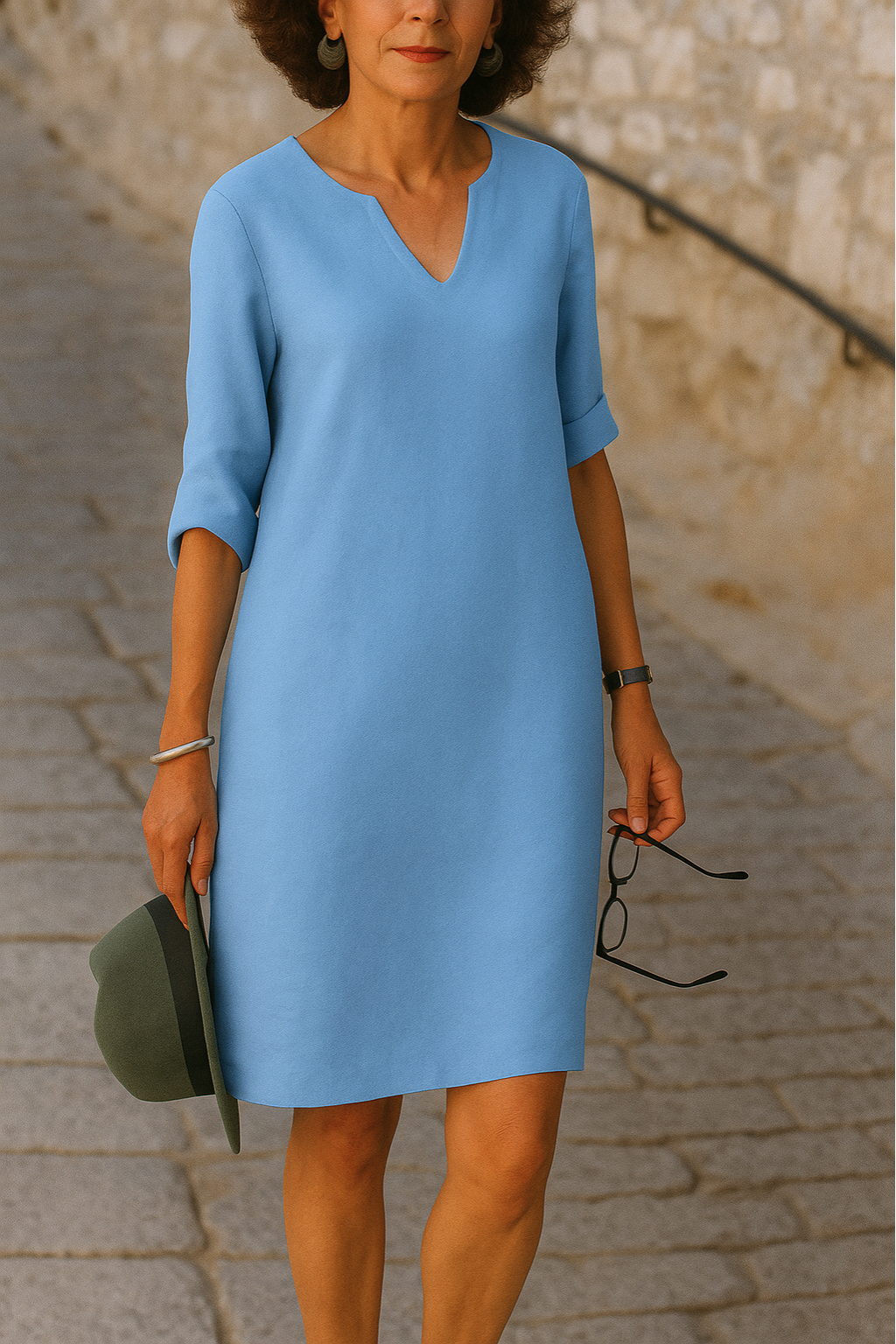 Jenna | Women's Summer V-Neck Midi Dress