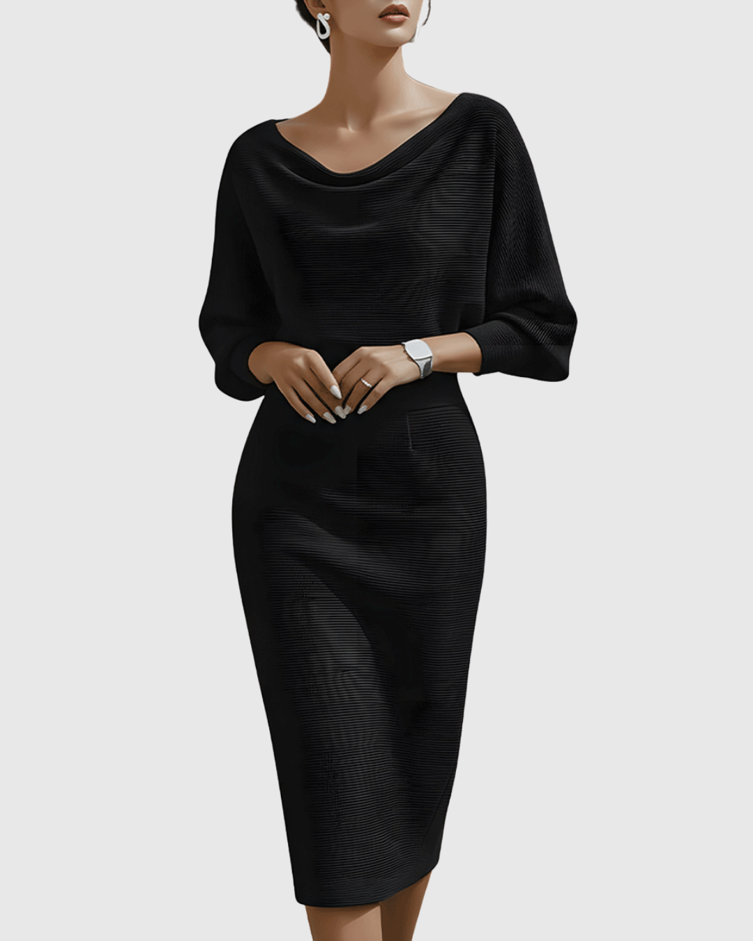 Freya | Women's Summer Draped Midi Dress