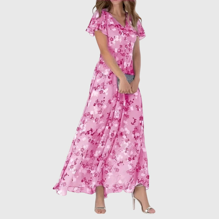 Ella | Women’s Short Sleeve Summer Midi Dress