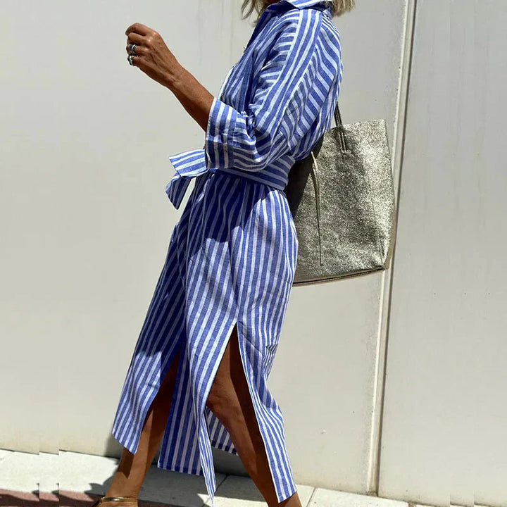 Samantha | Women’s Shirt Collar Maxi Beach Dress