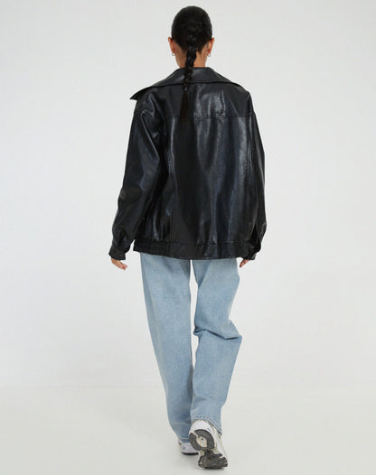 Brooke | Women's Vintage Oversized Leather Jacket