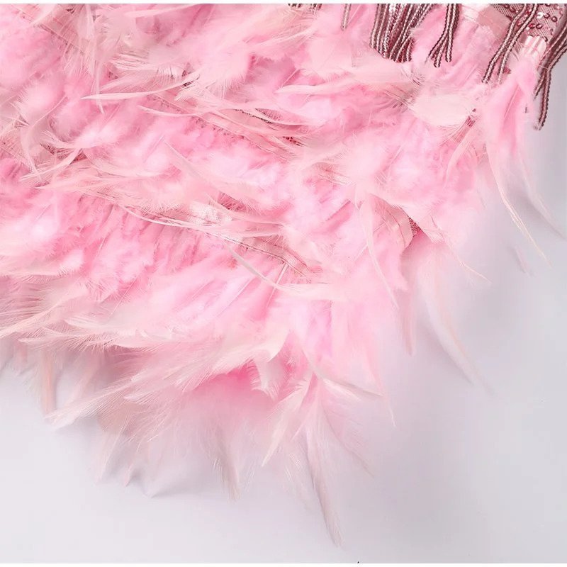 Melody | Women's Feathered Party Mini Dress