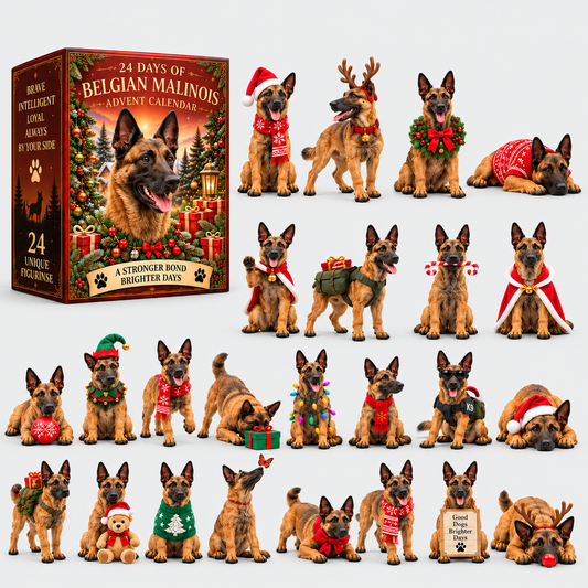 Belgian Malinois Advent Calendar 24 Days Collectible Figurines