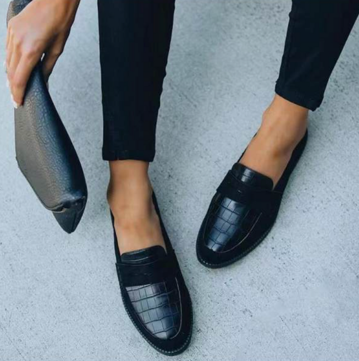 Quinn | Women’s Casual Croc Pattern Loafers
