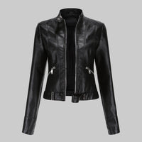 Camila | Women's Slim Fit Belted Leather Biker Jacket