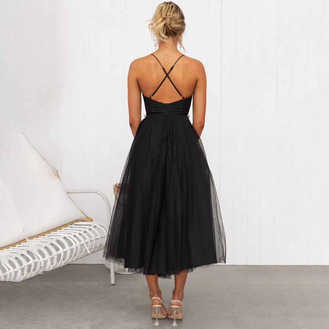 Fabia | Women's Elegant A-Line Dress with Spaghetti Straps