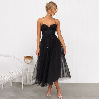 Fabia | Women's Elegant A-Line Dress with Spaghetti Straps