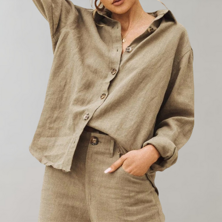 Ronan | Women's Button Closure Summer Blouse