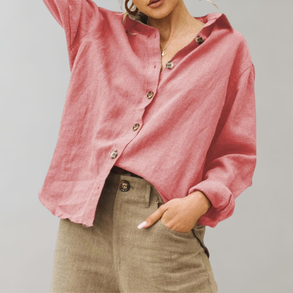Ronan | Women's Button Closure Summer Blouse