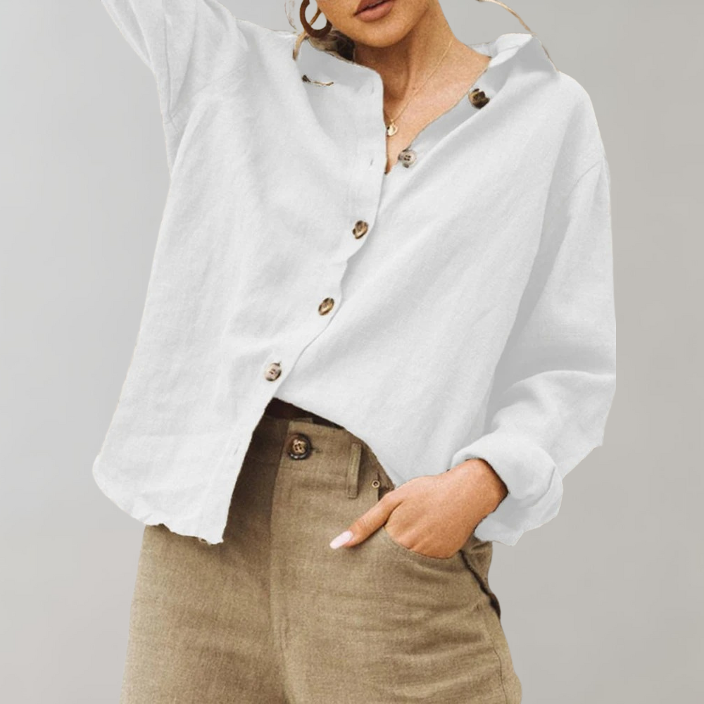 Ronan | Women's Button Closure Summer Blouse