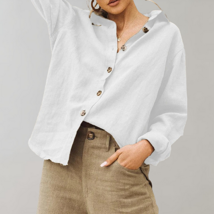Ronan | Women's Button Closure Summer Blouse