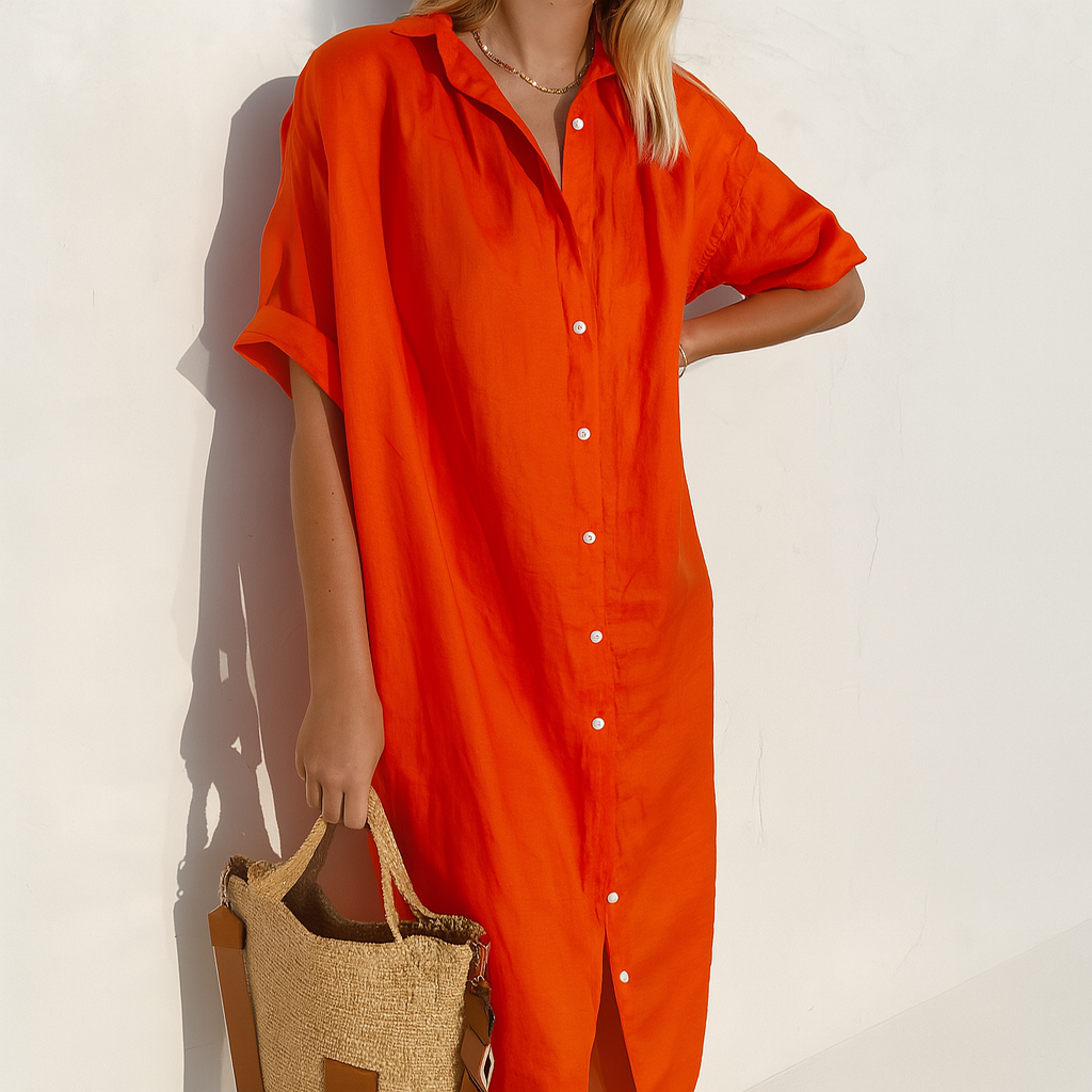 Hallie | Women’s Beach Button Front Shirt Dress