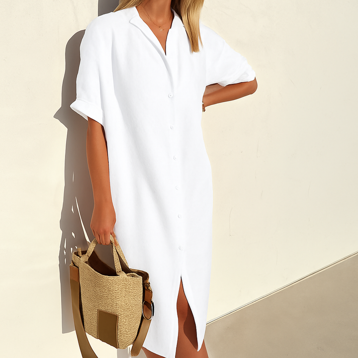 Hallie | Women’s Beach Button Front Shirt Dress
