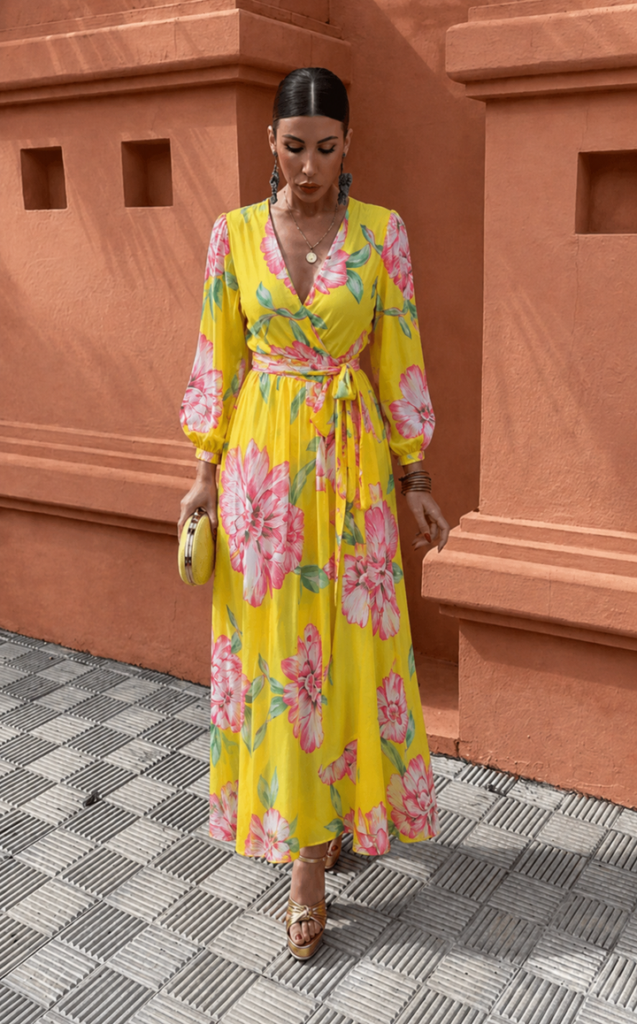 Sabine | Women's Floral Wrap Wedding Guest Dress