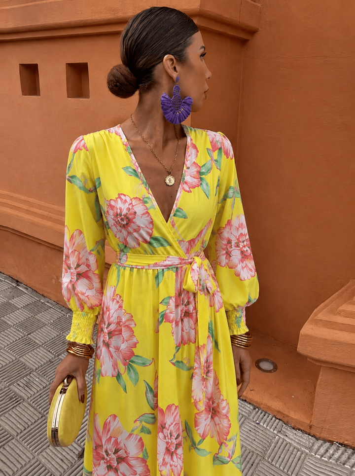Sabine | Women's Floral Wrap Wedding Guest Dress