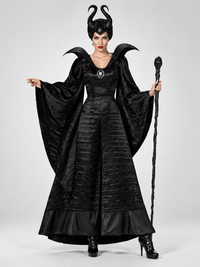 Hannah | Women's Gothic Witch Halloween Costume with Hooded Cloak and Dress