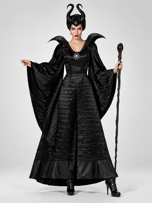 Hannah | Women's Gothic Witch Halloween Costume with Hooded Cloak and Dress
