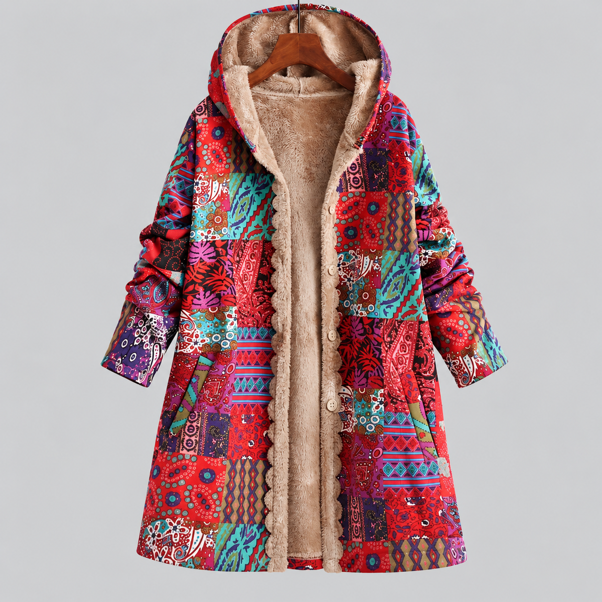 Aisling | Women's Printed Fleece Lined Jacket