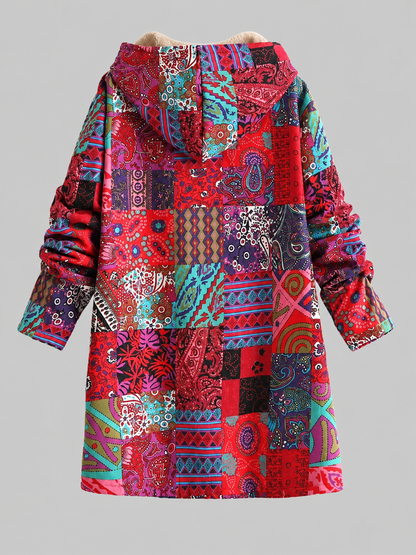 Aisling | Women's Printed Fleece Lined Jacket