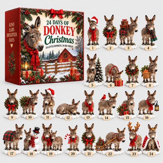 Donkey Advent Calendar - 24 Festive Collectible Figurines