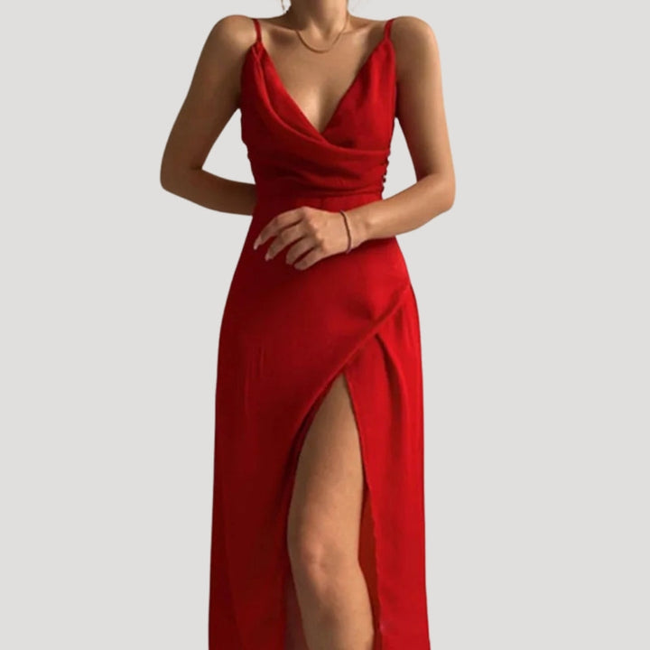 Aria | Women’s V Neck Wedding Guest Maxi Dress