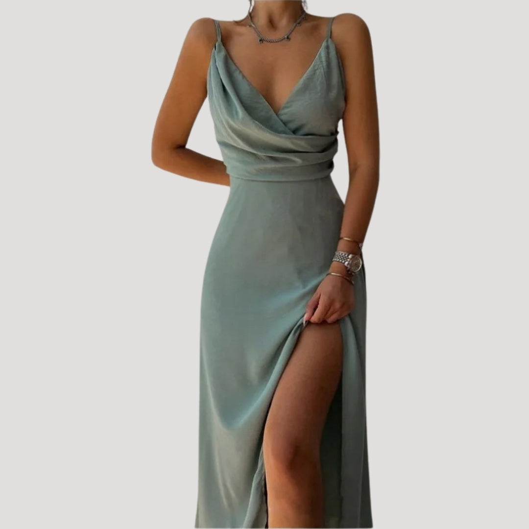Aria | Women’s V Neck Wedding Guest Maxi Dress