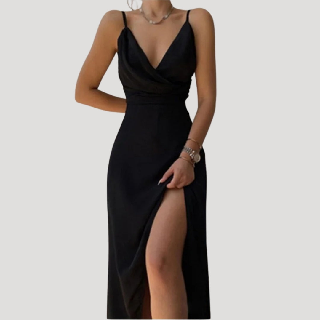 Aria | Women’s V Neck Wedding Guest Maxi Dress