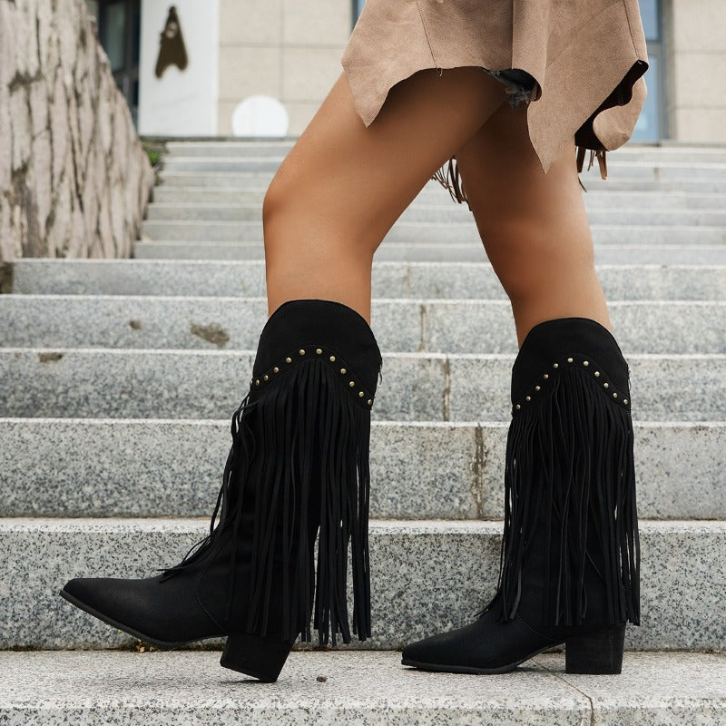 Stella | Women’s Casual Studded Cowboy Boots