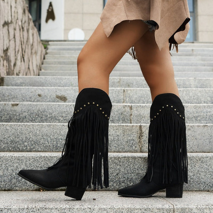 Stella | Women’s Casual Studded Cowboy Boots
