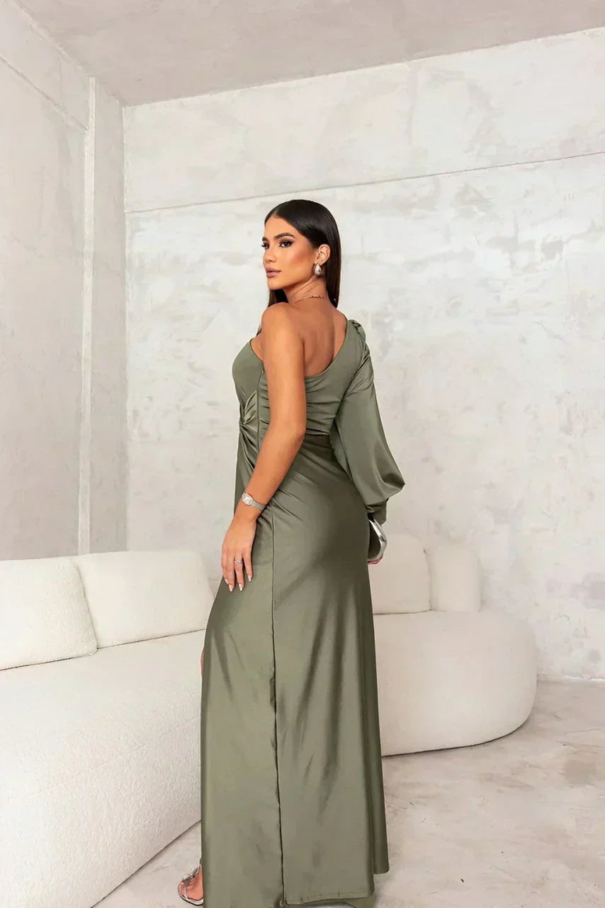 Layla | Women's Elegant One-Shoulder Maxi Dress