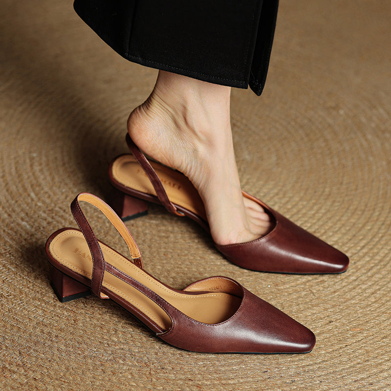 Willow | Women's Pointed Toe Leather Heels