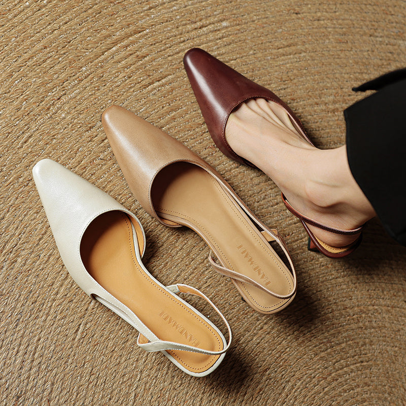 Willow | Women's Pointed Toe Leather Heels