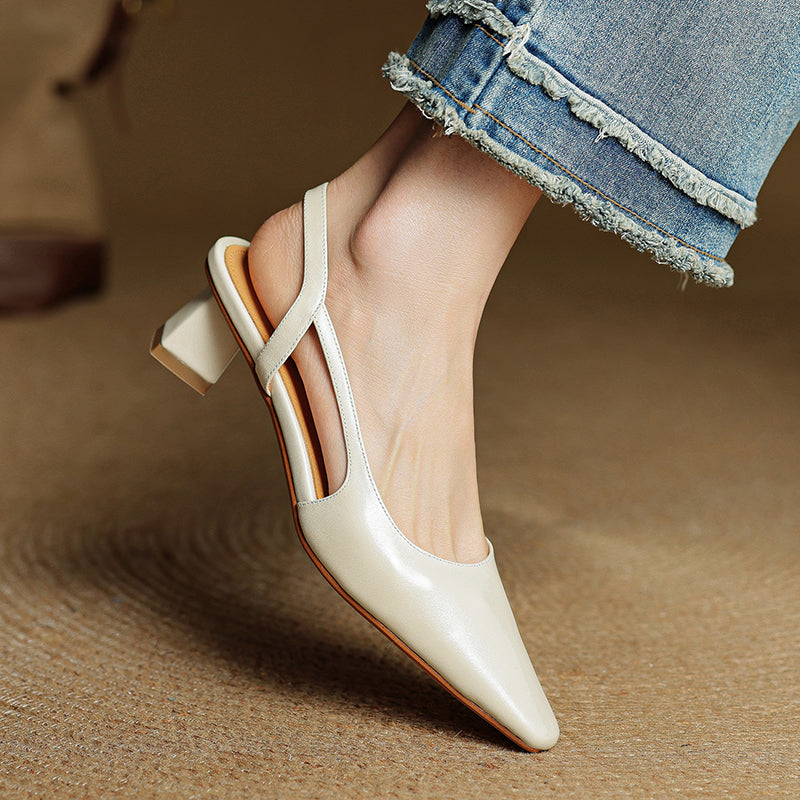 Willow | Women's Pointed Toe Leather Heels
