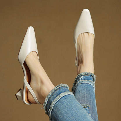 Willow | Women's Pointed Toe Leather Heels